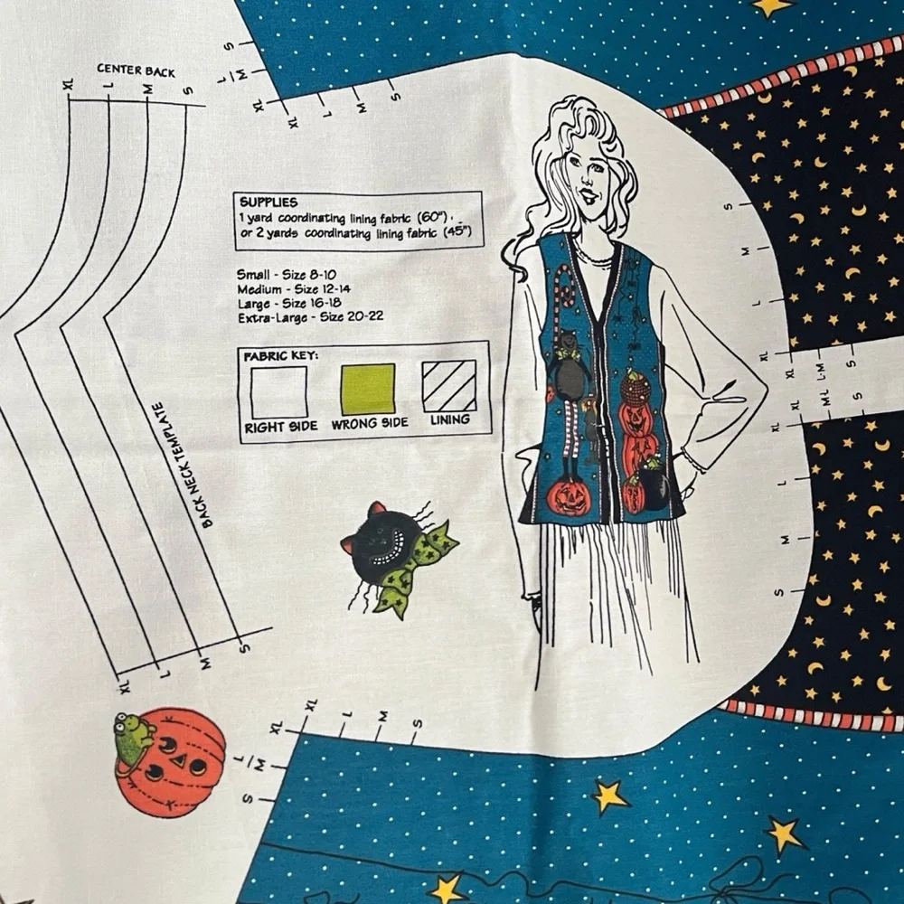 Lot of 5 Fabric Vest Patterns Kids Adult Halloween Christmas Teacher Pet School
